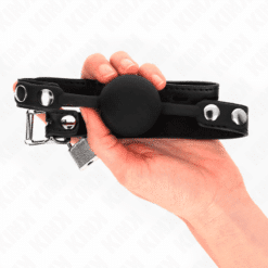 Comprar KINK - MORDAZA DE BOLA 4 CM DE SILICONA MODELO 1 CON CANDADO 60 x 2 CM al mejor precio - Envíos Discretos