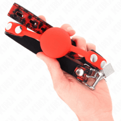 Comprar KINK - MORDAZA DE BOLA 4 CM DE SILICONA MODELO 2 CON CANDADO 60 x 2 CM al mejor precio - Envíos Discretos