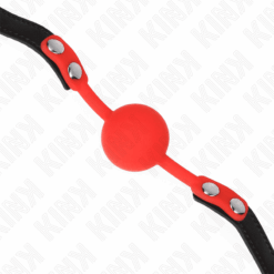 Comprar KINK - MORDAZA DE BOLA 4 CM DE SILICONA ROJA 60 x 2 CM al mejor precio - Envíos Discretos