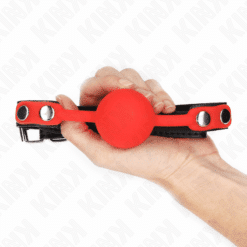 Comprar KINK - MORDAZA DE BOLA 4 CM DE SILICONA ROJA 60 x 2 CM al mejor precio - Envíos Discretos