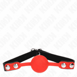 Comprar KINK - MORDAZA DE BOLA 4 CM DE SILICONA ROJA 60 x 2 CM al mejor precio - Envíos Discretos