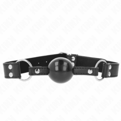 Comprar KINK - MORDAZA DE BOLA 4 CM SUAVE Y SÓLIDA CON CORREA DE POLIPIEL 62 x 2.5 CM AJUSTABLE 42-58 CM al mejor precio - Envíos Discretos