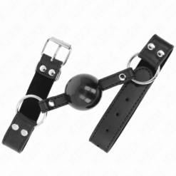 Comprar KINK - MORDAZA DE BOLA 4 CM SUAVE Y SÓLIDA CON CORREA DE POLIPIEL 62 x 2.5 CM AJUSTABLE 42-58 CM al mejor precio - Envíos Discretos