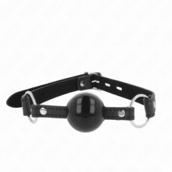 Comprar KINK - MORDAZA DE BOLA 4 CM TPE CON CANDADO NEGRO 60 x 2 CM al mejor precio - Envíos Discretos