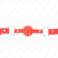 Comprar KINK - MORDAZA DE BOLA 4 CM TPE CON CANDADO ROJO 60 x 2 CM al mejor precio - Envíos Discretos