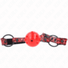 Comprar KINK - MORDAZA DE BOLA 4.5 CM CON PATRÓN DE DIAMANTE MODELO 1 64.5 CM AJUSTABLE 42- 60 CM al mejor precio - Envíos Discretos