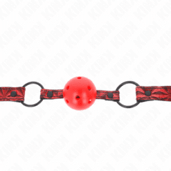 Comprar KINK - MORDAZA DE BOLA 4.5 CM CON PATRÓN DE DIAMANTE MODELO 1 64.5 CM AJUSTABLE 42- 60 CM al mejor precio - Envíos Discretos