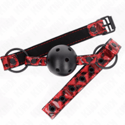 Comprar KINK - MORDAZA DE BOLA 4.5 CM CON PATRÓN DE DIAMANTE MODELO 2 64.5 CM AJUSTABLE 42- 60 CM al mejor precio - Envíos Discretos
