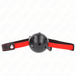 Comprar KINK - MORDAZA DE BOLA 4.5 CM DURA HUECA CON CINTURÓN ELÁSTICO 56 x 1.5 CM al mejor precio - Envíos Discretos