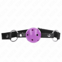 Comprar KINK - MORDAZA DE BOLA 4.5 CM MORADO DURA HUECA 63.5 X 2 CM al mejor precio - Envíos Discretos