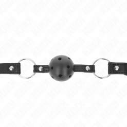 Comprar KINK - MORDAZA DE BOLA 4.5 CM NEGRA DURA HUECA MODELO 1 63.5 X 2 CM al mejor precio - Envíos Discretos