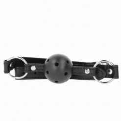 Comprar KINK - MORDAZA DE BOLA 4.5 CM NEGRA DURA HUECA MODELO 1 63.5 X 2 CM al mejor precio - Envíos Discretos