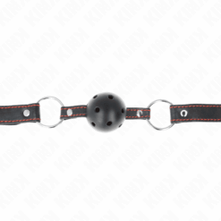 Comprar KINK - MORDAZA DE BOLA 4.5 CM NEGRA DURA HUECA MODELO 2 65 x 2.5 CM al mejor precio - Envíos Discretos