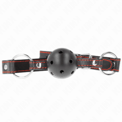 Comprar KINK - MORDAZA DE BOLA 4.5 CM NEGRA DURA HUECA MODELO 2 65 x 2.5 CM al mejor precio - Envíos Discretos