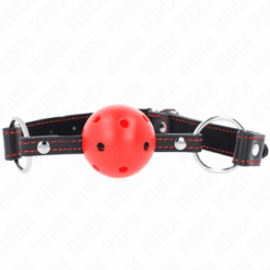 Comprar KINK - MORDAZA DE BOLA 4.5 CM ROJA DURA HUECA MODELO 2 65 x 2.5 CM al mejor precio - Envíos Discretos