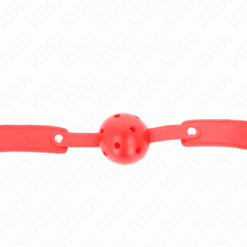 Comprar KINK - MORDAZA DE BOLA 4.5 CM TRANSPIRABLE ROJO 65 x 2.5 CM al mejor precio - Envíos Discretos