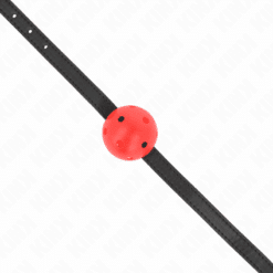 Comprar KINK - MORDAZA DE BOLA 4.5 CM TRANSPIRABLE SIMPLICITY ROJO 62 x 1.5 CM al mejor precio - Envíos Discretos