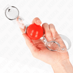 Comprar KINK - MORDAZA DE BOLA ROJA DE PVC TRANSPARENTE AJUSTABLE al mejor precio - Envíos Discretos