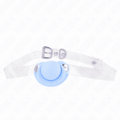 Comprar KINK - MORDAZA FORMA CHUPETE 5.5 x 4 CM CELESTE AJUSTABLE 43-60 CM al mejor precio - Envíos Discretos