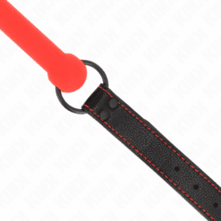 Comprar KINK - MORDAZA FORMA DE HUESO CON CORREA POLIPIEL ROJO AJUSTABLE 41-57 CM al mejor precio - Envíos Discretos