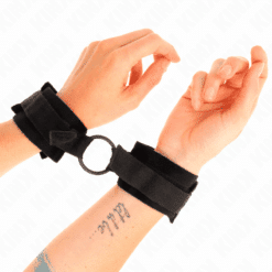 Comprar KINK - MUÑEQUERAS 25 CM PARA PRINCIPIANTES CON ANILLA 4 CM NEGRO AJUSTABLE 15-25 CM al mejor precio - Envíos Discretos