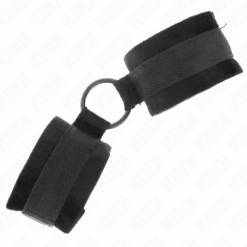 Comprar KINK - MUÑEQUERAS 25 CM PARA PRINCIPIANTES CON ANILLA 4 CM NEGRO AJUSTABLE 15-25 CM al mejor precio - Envíos Discretos