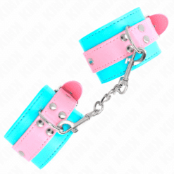 Comprar KINK - MUÑEQUERAS CHIC AZUL / ROSA AJUSTABLE 16-28 CM X 5 CM al mejor precio - Envíos Discretos