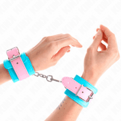 Comprar KINK - MUÑEQUERAS CHIC AZUL / ROSA AJUSTABLE 16-28 CM X 5 CM al mejor precio - Envíos Discretos