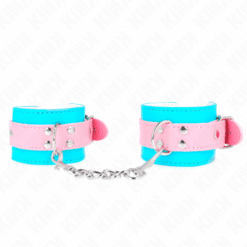 Comprar KINK - MUÑEQUERAS CHIC AZUL / ROSA AJUSTABLE 16-28 CM X 5 CM al mejor precio - Envíos Discretos