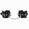 Comprar KINK - MUÑEQUERAS CON 3 ANILLAS EN D AJUSTABLE NEGRO 17.5-25 CM X 6 CM al mejor precio - Envíos Discretos
