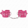 Comprar KINK - MUÑEQUERAS CON 3 ANILLAS EN D AJUSTABLE ROSA 17.5-25 CM X 6 CM al mejor precio - Envíos Discretos