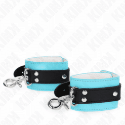 Comprar KINK - MUÑEQUERAS CON CIERRE PREMIUM NEGRO / AZUL AJUSTABLE 21-28 CM X 5.5 CM al mejor precio - Envíos Discretos
