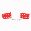 Comprar KINK - MUÑEQUERAS CON DOBLE LÍNEA DE TACHUELAS AJUSTABLE ROJO al mejor precio - Envíos Discretos