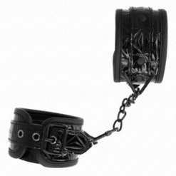 Comprar KINK - MUÑEQUERAS CON PATRÓN DE DIAMANTES NEGRO AJUSTABLE 17-26 CM X 5.5 CM al mejor precio - Envíos Discretos