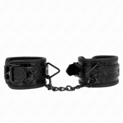 Comprar KINK - MUÑEQUERAS CON PATRÓN DE DIAMANTES NEGRO AJUSTABLE 17-26 CM X 5.5 CM al mejor precio - Envíos Discretos