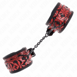 Comprar KINK - MUÑEQUERAS CON PATRÓN DE DIAMANTES ROJO OSCURO AJUSTABLE 17-26 CM X 5.5 CM al mejor precio - Envíos Discretos