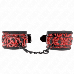 Comprar KINK - MUÑEQUERAS CON PATRÓN DE DIAMANTES ROJO OSCURO AJUSTABLE 17-26 CM X 5.5 CM al mejor precio - Envíos Discretos