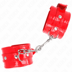 Comprar KINK - MUÑEQUERAS CON TACHUELAS ROJO AJUSTABLE 23-33 CM al mejor precio - Envíos Discretos