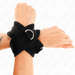 Comprar KINK - MUÑEQUERAS CRUZADA NEGRO 34 X 5.5 CM al mejor precio - Envíos Discretos