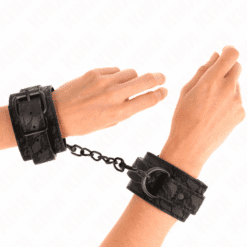 Comprar KINK - MUÑEQUERAS DE ENCAJE AJUSTABLE NEGRO 19-26 CM al mejor precio - Envíos Discretos