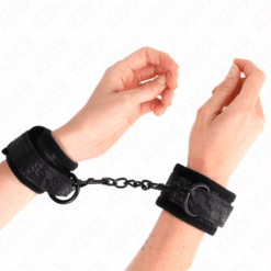 Comprar KINK - MUÑEQUERAS DE ENCAJE Y NEOPRENO AJUSTABLE NEGRO 20-29 CM X 5 CM al mejor precio - Envíos Discretos