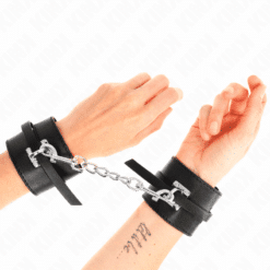 Comprar KINK - MUÑEQUERAS DELUXE CON CIERRE DE CANDADO AJUSTABLE 14.5-21 CM X 6 CM al mejor precio - Envíos Discretos