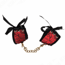 Comprar KINK - MUÑEQUERAS DISEÑO ESCÁNDALO ROJO-NEGRO DETALLE LAZO 24.5 CM X 6.5 CM al mejor precio - Envíos Discretos