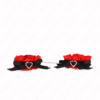 Comprar KINK - MUÑEQUERAS ELÁSTICAS DE ENCAJE CON DETALLE CORAZÓN ROJO AJUSTABLE 22-35 CM al mejor precio - Envíos Discretos
