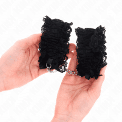 Comprar KINK - MUÑEQUERAS ELÁSTICAS DE ENCAJE NEGRO al mejor precio - Envíos Discretos