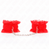 Comprar KINK - MUÑEQUERAS ELÁSTICAS DE ENCAJE ROJO al mejor precio - Envíos Discretos