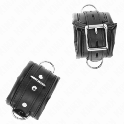 Comprar KINK - MUÑEQUERAS ESTILO HEAVY FORRO NEGRO AJUSTABLE 20-30 CM X 6 CM al mejor precio - Envíos Discretos