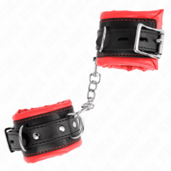 Comprar KINK - MUÑEQUERAS ESTILO HEAVY FORRO ROJO AJUSTABLE 20-30 CM X 6 CM al mejor precio - Envíos Discretos