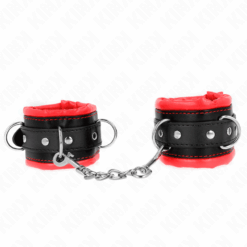 Comprar KINK - MUÑEQUERAS ESTILO HEAVY FORRO ROJO AJUSTABLE 20-30 CM X 6 CM al mejor precio - Envíos Discretos
