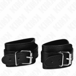 Comprar KINK - MUÑEQUERAS ESTILO MAZMORRA CON CERRADURA NEGRO AJUSTABLE 21-28 CM X 5.5 CM al mejor precio - Envíos Discretos